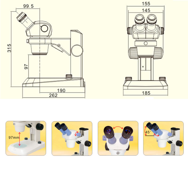 Zoom Stereo Laboratory Microscope YR0253 - Image 4